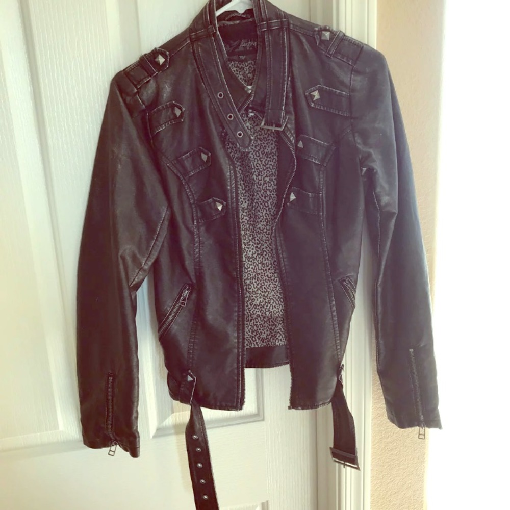 Faux leather jacket